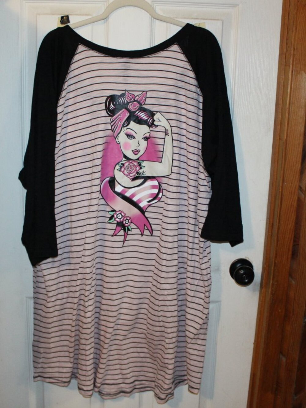 NWT Torrid BCA Stripped TunicHenley Night gown. NICE Size 5X(28W) - Picture 1 of 6